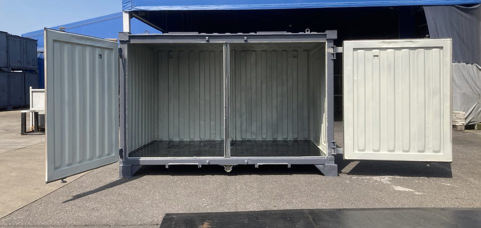 中古 12フィートJRコンテナ グレー塗装品の写真 5枚目（全8枚）