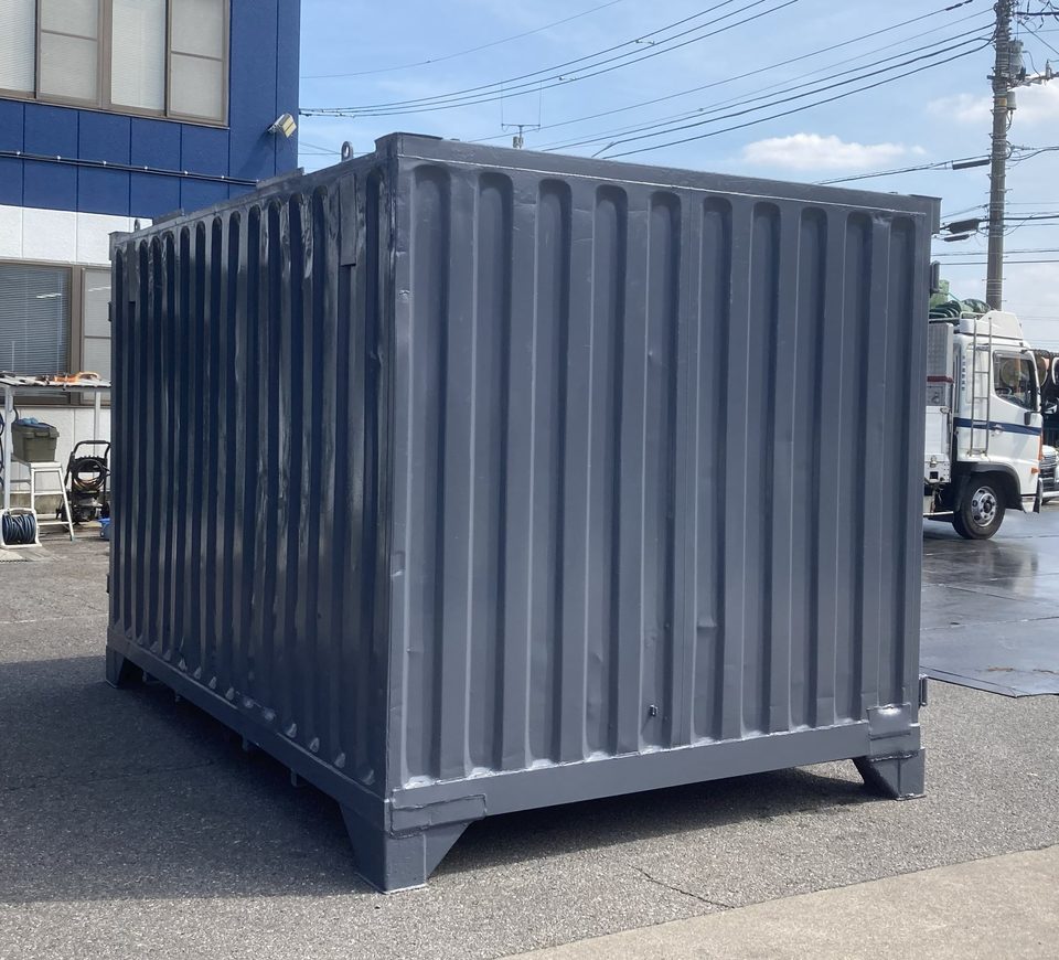 中古 12フィートJRコンテナ グレー塗装品の写真 7枚目（全8枚）